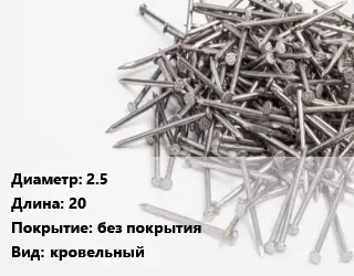 Гвоздь 2.5х20 без покрытия кровельный